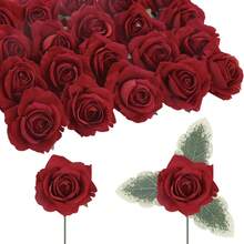 Fil rouge + feuilles