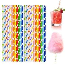 200 piezas Conos de algodón de azúcar de 7.7 pulgadas, soporte de palitos de algodón de azúcar de colores aleatorios para fiestas, eventos y elaboración de dulces en múltiples colores - Multicolor - Ver 2