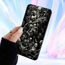 Funda para teléfono  con diseño de calavera - a prueba de golpes, TPU duradero, diseño de dibujos animados, compatible con Galaxy S22/S22 Ultra/S23 FE/S23 Ultra/S24 Plus/S24 Ultra/A32/A35/A05S/A15/A53/A54/A05/A51/A55/A33/A14, funda de protección completa. - Colores mixtos - Ver 6