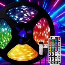 1条1米/2米/3米/5米/10米/15米/20米RGB LED灯带，带音乐同步和定时模式，适用于卧室、游戏室、客厅、厨房、舞蹈室、派对装饰、节日礼物、圣诞装饰 - 彩色 - 查看 12