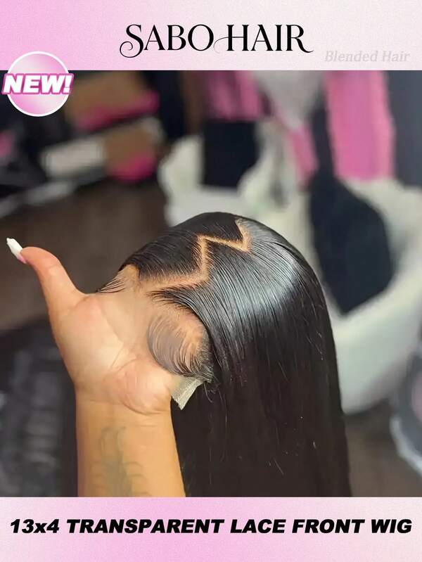 200% Dichte 8-32 Zoll lange gerade Haare Lace Front Perücken aus Echthaar-Mischung 13x4 HD transparente Lace Front für Frauen für den täglichen Gebrauch und Partys, natürliche schwarze Farbe, brasilianisches Jungfernhaar Lace Frontal Perücke 200% Dichte, vorausgerupft mit Baby-Haar Haaransatz