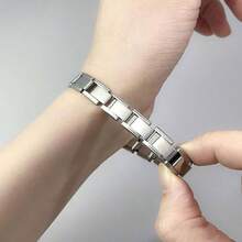 Silver Stainless Steel 6.75 Inch Italian Charm Bracelet Starter With Opening Interchangeable 9mm Modular Nomination Bracelet Jewelry Women Men - Tím oải hương - Xem 7