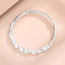 Pulseras de plata de ley 925 con dijes para mujeres, pulsera de lujo original ajustable trenzada y retorcida, joyería para fiestas y bodas