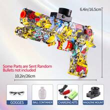 2 PIEZAS Blaster de bolas de gel Desert Eagle eléctrico - Juguete de arma automática para batallas en exteriores - Regalo perfecto para cumpleaños, Pascua, Halloween, Acción de Gracias, etc. (Balas de agua no incluidas) - Multicolor - Ver 4