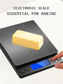 3kg Báscula de alta precisión, 6 unidades de conversión, sin cálculo manual, material ABS duradero, pantalla LCD grande, adecuada para cocina y joyería, apagado automático - alimentada por batería (baterías no incluidas) - Multicolor - Ver 3