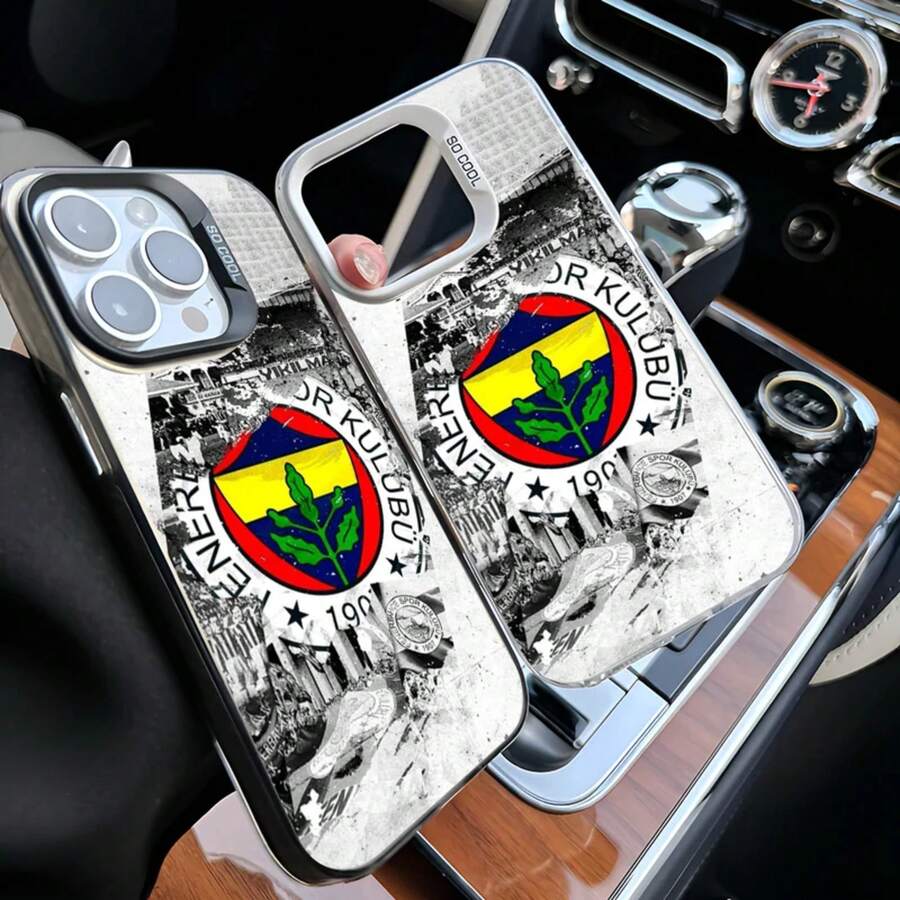 Funda de teléfono Epc T-Turkey Fenerbahce-E, funda IMD para 17 16 15 14 13 12 11 Pro Max Plus, color plata - Negro - Ver 1