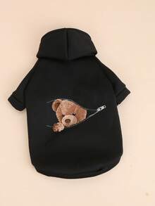 PETSIN 1件小型宠物卫衣，保暖冬季抓绒服装，适合猫咪、贵宾犬、泰迪熊等小型犬，秋冬季小型犬及幼犬服装，防掉毛，适合曼基康猫和布偶猫