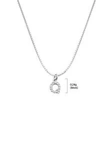 S925 Sterling Silver Letter Necklace, 14K Gold Plated, Delicate A-Z Pendant Necklace, Women's Jewelry, Mother's Day Gift - Silver - View 7