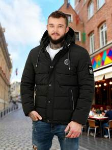Chaqueta gruesa de invierno para hombre - Negro - Ver 1