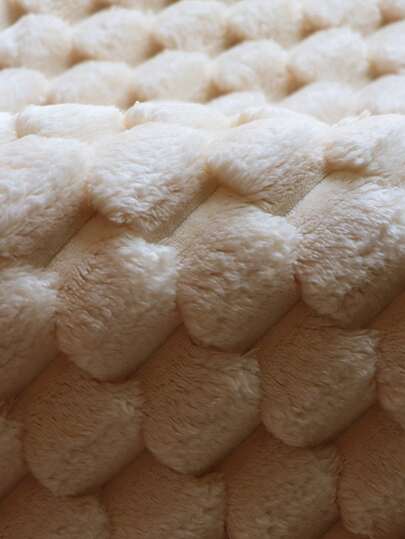 1pc Thick Textured Living Room/Bedroom Carpet, Upgraded Beige Turtle Back Material, Moderne Minimalist Nordic Fluffy Indoor ative Rug, Com Tafel Crème Aesthetic Room ation, Easy Maintenance, All Season view 8