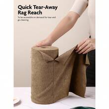 Fantastic Microfiber Cleaning Cloth Roll - 40 Pack, Tear Away Microfiber Towels, 12" X 12", Reusable, Washable, Scratch Free, Ultra Absorbent Dishcloth For Car, Home, Pet, Kitchen (Grey) - 棕褐色 - 查看 1
