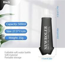 TPU Outdoor Sport Bottle Folding Soft Flask Drink Water Bottle For Running Camping Hiking Bicycle Fitness Water Bag - Multicolor - View 21