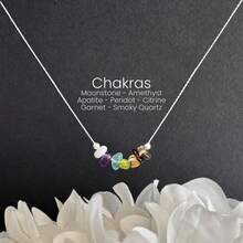 7 Chakra Necklace Exquisite 7 Original Healing Crystals Made Women's Holiday Blessing Gift - Silver/Necklace - View 5