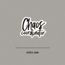 "Chaos Coordinator" Humorous Matte Vinyl Decal Sticker - Fade-Resistant, Self-Adhesive Car Sticker For Trucks, Motorcycles, Laptops & Windows - Durable Asymmetrical Shape Design, Stickers For Car, Window Decals, Coordinated Look Scrapbook Supplies Funny Stickers Laptop Stickers Kindle Phone Stickers - Multicolor - View 5