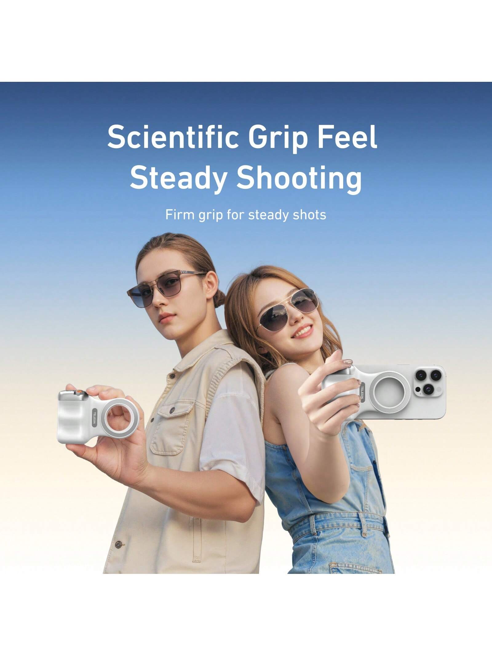 TELESIN قبضة كاميرا ماغنيتية بطراز الكاميرا DSLR ل...