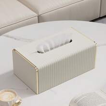 Hộp đựng khăn giấy hình chữ nhật bằng da PU, hộp đựng khăn ăn, giá đỡ trang trí/hộp lưu trữ, thích hợp cho mặt bàn phòng tắm, bàn đầu giường, bàn cà phê, nhà ở, bàn làm việc và xe hơi, quà tặng ngày lễ - Nhiều màu - Xem 5