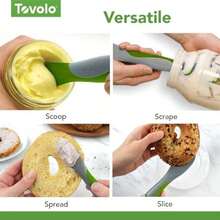 Tovolo - Herramienta de cuchara y esparcida – Utensilio de cocina de silicona de doble extremo y nailon para esparcir, raspar, recoger, rebanar, sin , resistente calor, apto para lavaplatos(Large Pesto) - Tipo 4 - Ver 5