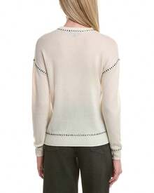 Bruno Magli Whipstitch Wool & Cashmere-Blend Sweater - 白色 - 查看 3