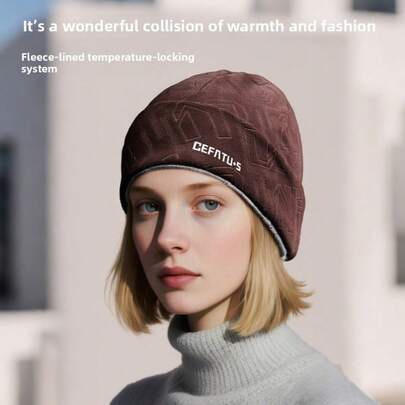 1pc Winter Warm Beanie Hat For Women Men, Brimless Poop Cap, Soft Thick Earmuffs, Double-Layer Windproof Design, Ski Face Mask, Cold Weather Warm Clothing, Casual Elegant Retro Street Style, Christmas New Year Valentine's Day Gift, Pirate Cowboy Hat For Outdoor Cycling Running Hiking