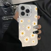 1 Funda de Teléfono de TPU a Prueba de Golpes con Estampado de Margarita Plateada Vibrante, Compatible con Apple  11/12/13 Pro Max, 14 Plus, 15 y 16 Series - Elección de Regalo Perfecta, Cubierta Protectora Resistente a Impactos, Diseño de Moda, Ajuste Preciso, Materiales de Alta Calidad, Accesorios Tecnológicos - Colores mixtos - Ver 2