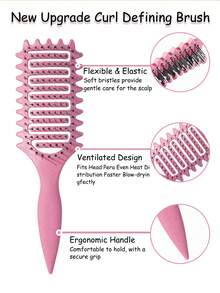 2/4/5/6/11/12pcs Unisex Hair Styling Brush Set (New Upgraded Curling Shaping Brush, 9-Row Nylon Cushion Styling Brush, Volumizing Brush, Tail Comb, Edge Brush, Spray Bottle, 4pcs Alligator Hair Clips, Flower Hair Clips, Hair Styling Brush Set) - Multicolor - View 2