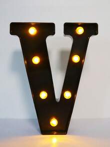 1pc 21.8cm/8.58in Holiday Party Lighting, Christmas Decor Light, Outdoor LED Light, Digits 0-9, Letters A-Z, Christmas Decor Digit Light, Holiday Accessories, Wedding Birthday Party Supplies, Room Scene Decor - Black - View 14