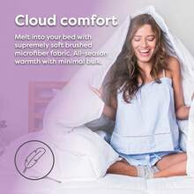 Hospitology Heavenly Microfiber Goose Down Alternative Duvet Insert/Comforter 90-Inch by 94-Inch Queen - blanco - Ver 4