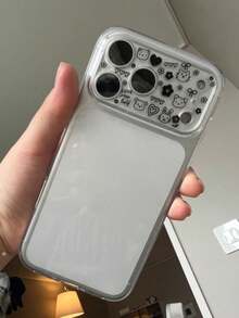 DIY Sticker Lens Protector Film, Cute Cartoon Cat & Dog Pattern, DIY Transparent Camera Sticker Film, Suitable For IPhone 17 Pro Max, 17 Pro, 17 Air, 17, 16, 15, 14, 13 Pro Max, Tempered Glass Film