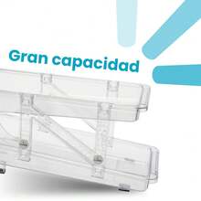 2 Organizadores Latas Refrigerador Multifuncional Dispensador Práctico Hogar Cocina Almacenamiento Ordenador Bebidas Nevera Espacios Reducidos - Transparente - Ver 8