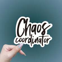 "Chaos Coordinator" Humorous Matte Vinyl Decal Sticker - Fade-Resistant, Self-Adhesive Car Sticker For Trucks, Motorcycles, Laptops & Windows - Durable Asymmetrical Shape Design, Stickers For Car, Window Decals, Coordinated Look Scrapbook Supplies Funny Stickers Laptop Stickers Kindle Phone Stickers - Multicolor - View 11