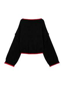 2025 Automne/Hiver Nouveau mode rétro Bloc de couleur Conception Jacquard Surdimensionné Lâche Tricot Graphique Chandail Femmes, Imprimé animal Hauts de base, Hauts pour sortir, Vêtements d'automne pour femmes, Femmes modestes, Femmes de fête, Femmes Y2K, Hauts pour sortir, Femmes de concert, Femmes pour le dîner