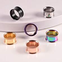 2PCS Round Ear Gauges 316 Stainless Steel Tunnels Plugs Expander Stretchers Piercing Women Body Jewelry Daily - Round - View 9