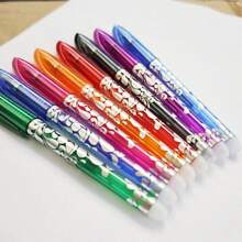 8pcs 0.5mm Tip Ballpoint Pens, Suitable For Drawing, Writing And Painting. Available Colors Include Black, Blue, Red, Pink, Orange, Green, Purple And Light Blue, 8 Colors In Total. Drawing Tools, Office Stationery, Lightweight Pen, Durable Plastic, Multipurpose Pen, Office Staff - Multicolor - View 10