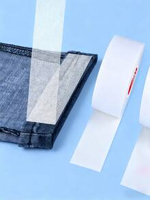 Self-Adhesive No-Sew Hem Tape - Easy Adjust Pant Length, Convenient & Quick, White, No Sewing Required, Pant Length Adjustment | Easy Stick | Self-Adhesive Tape - Multicolor - View 2