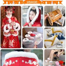 1pc 3cm/5cm White Faux Fur Ribbon, 2m Lace Ribbon, DIY Christmas Tree Decor, Clothing Sewing, Crown Decoration - Multicolor - View 9