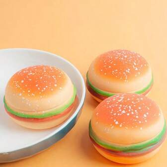 1 st realistisk hamburgerleksak, kreativ stressavlastande långsamt återhämtande matleksak