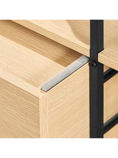 SoBuy Kitchen Trolley Drawers Shelves, Serving Trolley, Side Table, Rolling Tea Bar Shelf Wheels, Approx. 53x89x37cm (WxHxD), FKW111 view 11