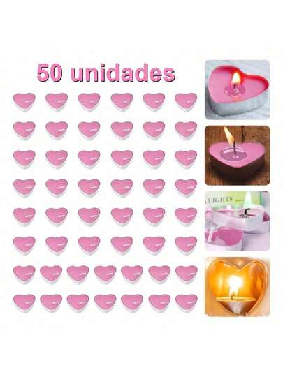50pz Boda Velas Tea Light Decorativa Sin Aroma Alta Calidad