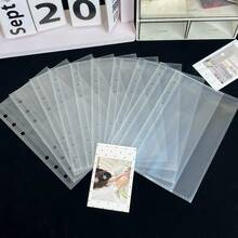 10/20/30/50p/Bag A6 Transparent Inner Pages,YOUCHENG Loose-Leaf Notebook Inner Page Replacement Core, Sticker Book, Double-Sided Side-Opening Inner Pages, Kpop Photo Card Storage, High-Quality PP High-Transparency Material, Suitable For Photo Albums, Loose-Leaf Folder Replacement Core, Sticker Storage, Handmade DIY Planner, Scrapbook, Student Back-To-School Supplies, Office Supplies, Etc - Clear - View 4