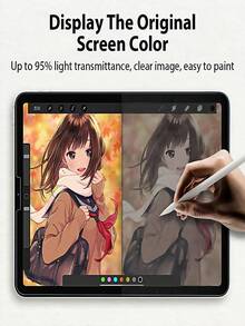 2 Peças Película Antiofuscante Fosca, Antiimpressão Digital, Antirrisco, Protege a Visão, Película Semelhante a Papel Fosco para Proteção de Tela de Tablet Compatível com Huawei Matepad/Honor, Compatível com iPad Air Pro 11 13 5ª/6ª/7ª/8ª/9ª/10ª/11ª Geração 2025 2024 11 polegadas 13 polegadas, Compatível com Samsung Galaxy Tab S9 S8 S7 S9FE S10+ S10 FE A9 A9+ S8+ S9+ 12,4 polegadas, Compatível com Xiaomi Redmi, Compatível com Apple Pencil, Película Macia, Não é de Vidro - Fosco - Visão 5