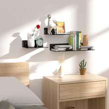 Acrylic Wall Shelf, Floating Shelves For Wall Mounting, Acrylic Display Stand For Pop Culture Figures, Home Decor, Living Room, Game Room, Plants