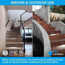 Step LightsLEONLITE 5CCT - Luces de paso LED de 120 V 3.5 W 150 lm 5%-100% regulables luces horizontales de escalera para interiores y exteriores ubicación húmeda CRI90+ y ETL 2700 K/3000 K/3500 K/5000 KStep Lights - Bronceaceitado - Ver 4