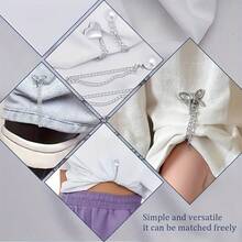 2/4个可调节袖口夹、纽扣夹、腿夹、袖口固定器，无需缝纫，可拆卸且耐用，适用于T恤、牛仔裤、衬衫、围巾、时尚服装纽扣、服装夹、围巾夹 - 彩色 - 查看 9