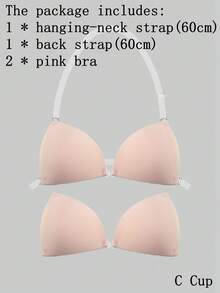 ideaCCSZ 粉色三角杯隐形文胸，法式提拉文胸，适合搭配无肩带晚礼服，C D E F 大杯深V设计提拉胸部自粘式，前扣隐形硅胶乳贴，可重复使用的女士内衣及内衣配件 - 彩色 - 查看 33