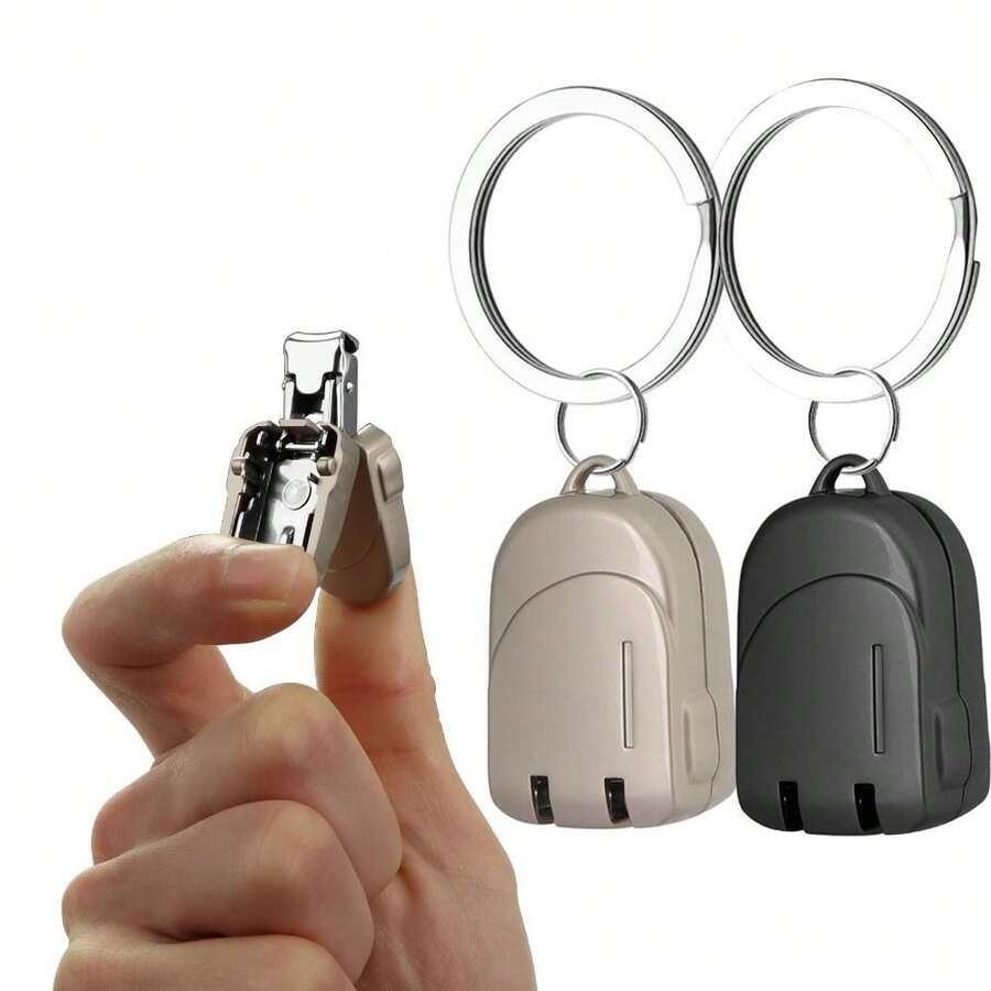 Mini Nail Clippers Folding Multi-Functional Nail Trimmers Lightweight Stainless Steel Keychain Nail Clipper Keychain Accessories