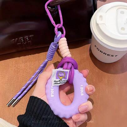 Vòng đeo tay tập luyện sức mạnh ngón tay, dụng cụ tập tay, móc khóa mặt dây chuyền giảm căng thẳng, dụng cụ tập thể dục cầm tay thiết yếu cho nam và nữ để giảm căng thẳng