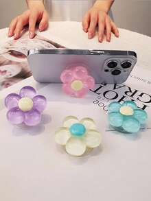 1 Giá đỡ điện thoại hình hoa pha lê lấp lánh, giá đỡ để bàn dễ thương, ốp lưng điện thoại dán có thể gập lại tương thích với iPhone, điện thoại Android, quà tặng sinh nhật, quà tặng gia đình, bạn bè, quà tặng sinh nhật, giá đỡ điện thoại đẩy-kéo - Nhiều màu - Xem 1