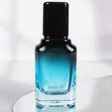 1个20毫升渐变玻璃可填充香水喷雾瓶，防漏细雾喷雾，渐变香氛分配器，适用于DIY精油，方便旅行携带的可填充香水容器，黑色（兼容香水） - 彩色 - 查看 5