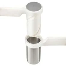 Joseph Joseph Helix Potato Ricer Masher Ergonomic Twist-Action Hand Manual Stainless Steel For Mashed Potato, Vegetable Purees, Stainless Steel, White - ColorB - View 4