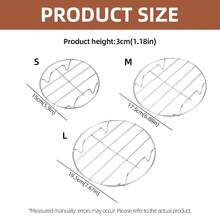 1/3pcs Round Cooling Rack Set, Steamer Rack, Stainless Steel Baking Cooling Cooking Rack, CHEF Round Cooking Rack, Kitchen Small Tools, Multi-Functional Kitchen Cooking Tools, Suitable For Air Fryer/Pot/Pressure Cooker/Round Cake Pan, Mirror Polished, Reusable, Great For Home Kitchen, Birthday Party, Camping, Picnic, BBQ, Christmas, Halloween, Thanksgiving, New Year, Kitchen Accessories (3 Sizes) - - - View 3